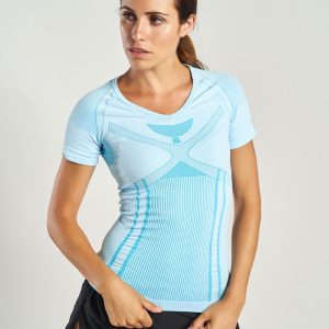 RIDGE Camiseta de manga corta con fibra de carbono azul
