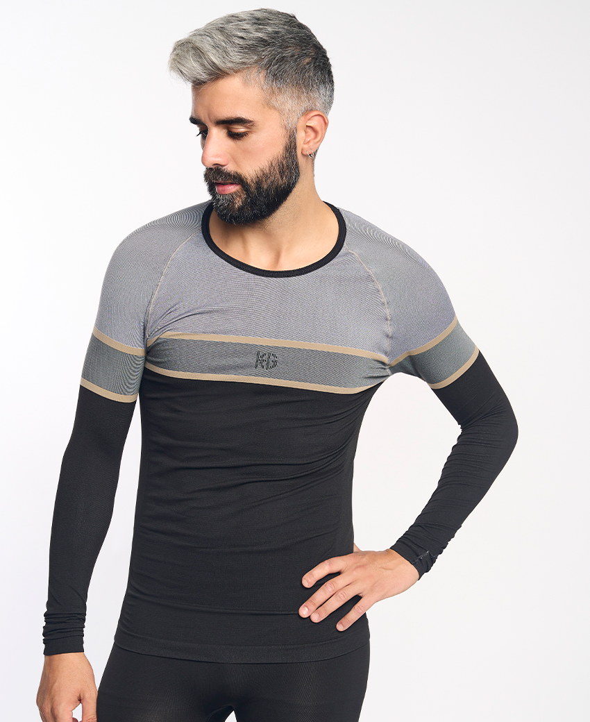 DACTYL · Camiseta térmica ligera para outdoor y entretiempo | Gris - Imagen 2