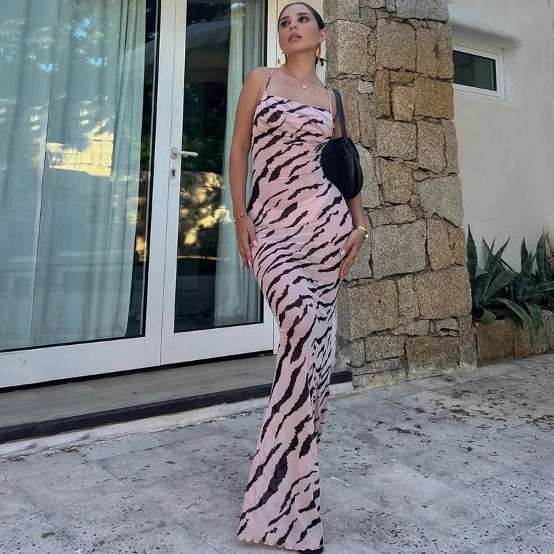 Paola ™ vestido con aberturas de cebra - Imagen 3