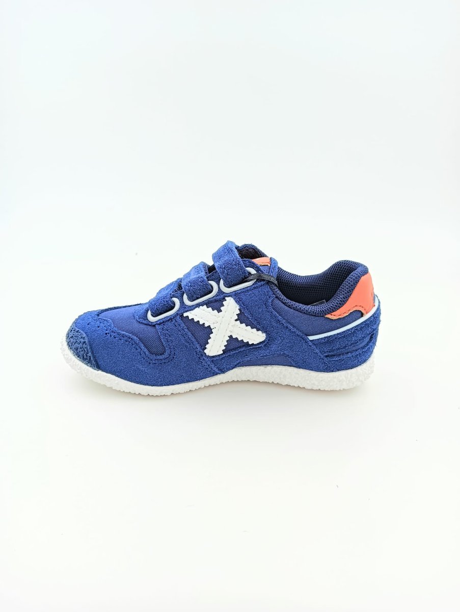 Deportivo o playera tres velcros Marino y Naranja Munich - Imagen 3