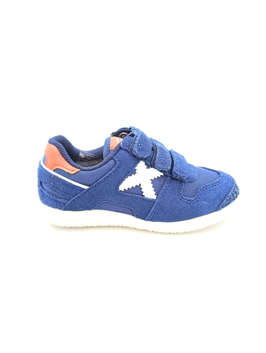 Deportivo o playera tres velcros Marino y Naranja Munich - Imagen 5