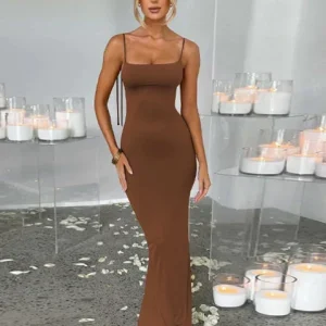 Romee ™ vestido delgado sin espalda