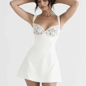 Sofia ™ vestido de satén de encaje