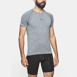 FLOW Camiseta de manga corta jaspe gris
