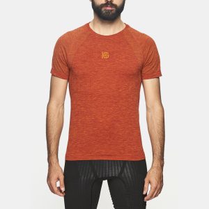 FLOW Camiseta de manga corta jaspe grana