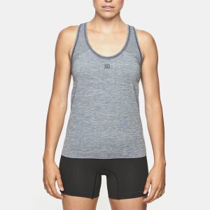 FLOW Camiseta sin mangas jaspe gris