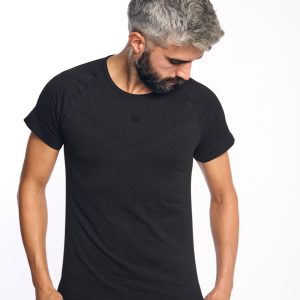 GREET Camiseta de manga corta ultraligera negra