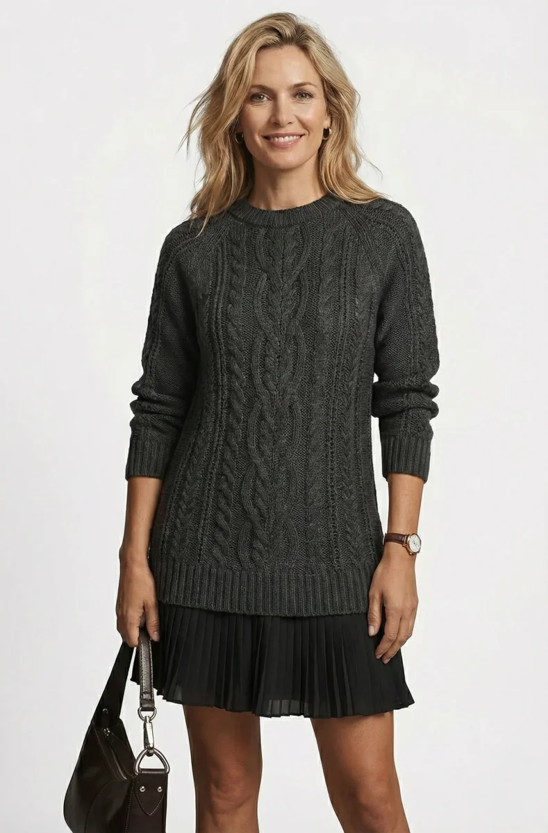 Daina | Vestido de punto con detalles trenzados - Imagen 4