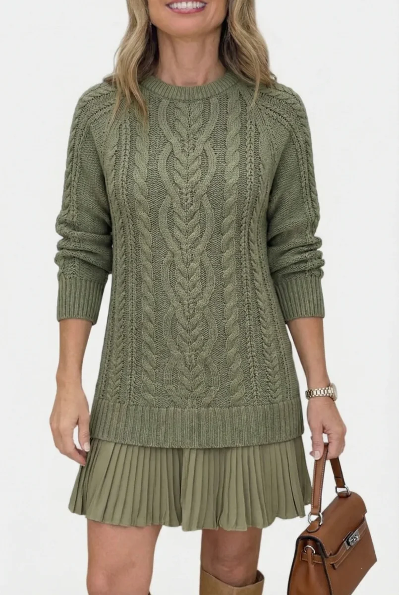 Daina | Vestido de punto con detalles trenzados - Imagen 5
