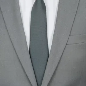 Corbata Slim Gris Grafito