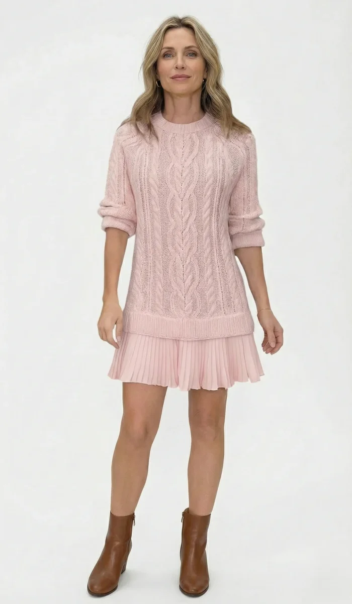 Daina | Vestido de punto con detalles trenzados - Imagen 9