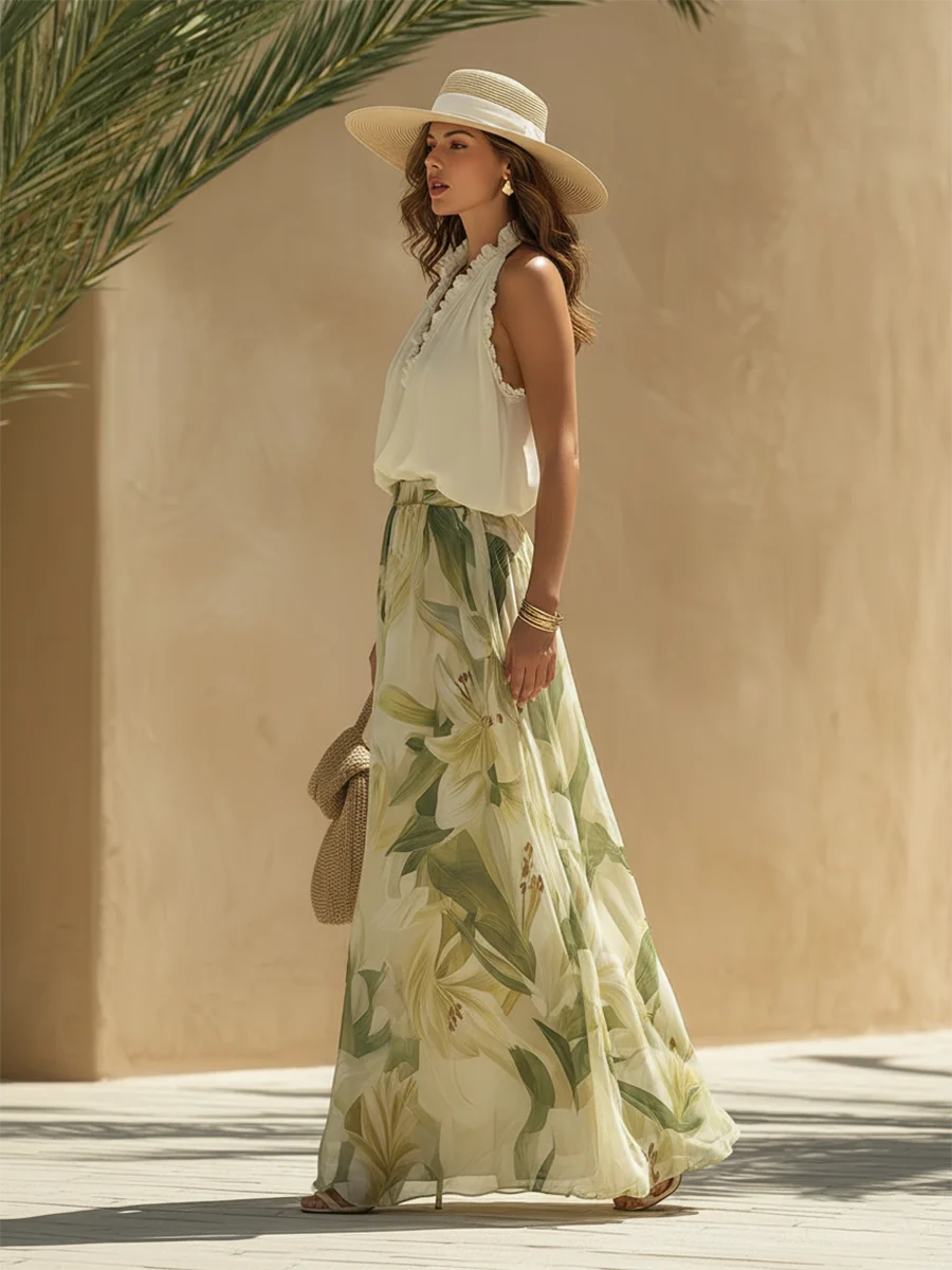 Lysandra | Conjunto Fluido Elegante con Estampado Floral para Mujer - Imagen 3