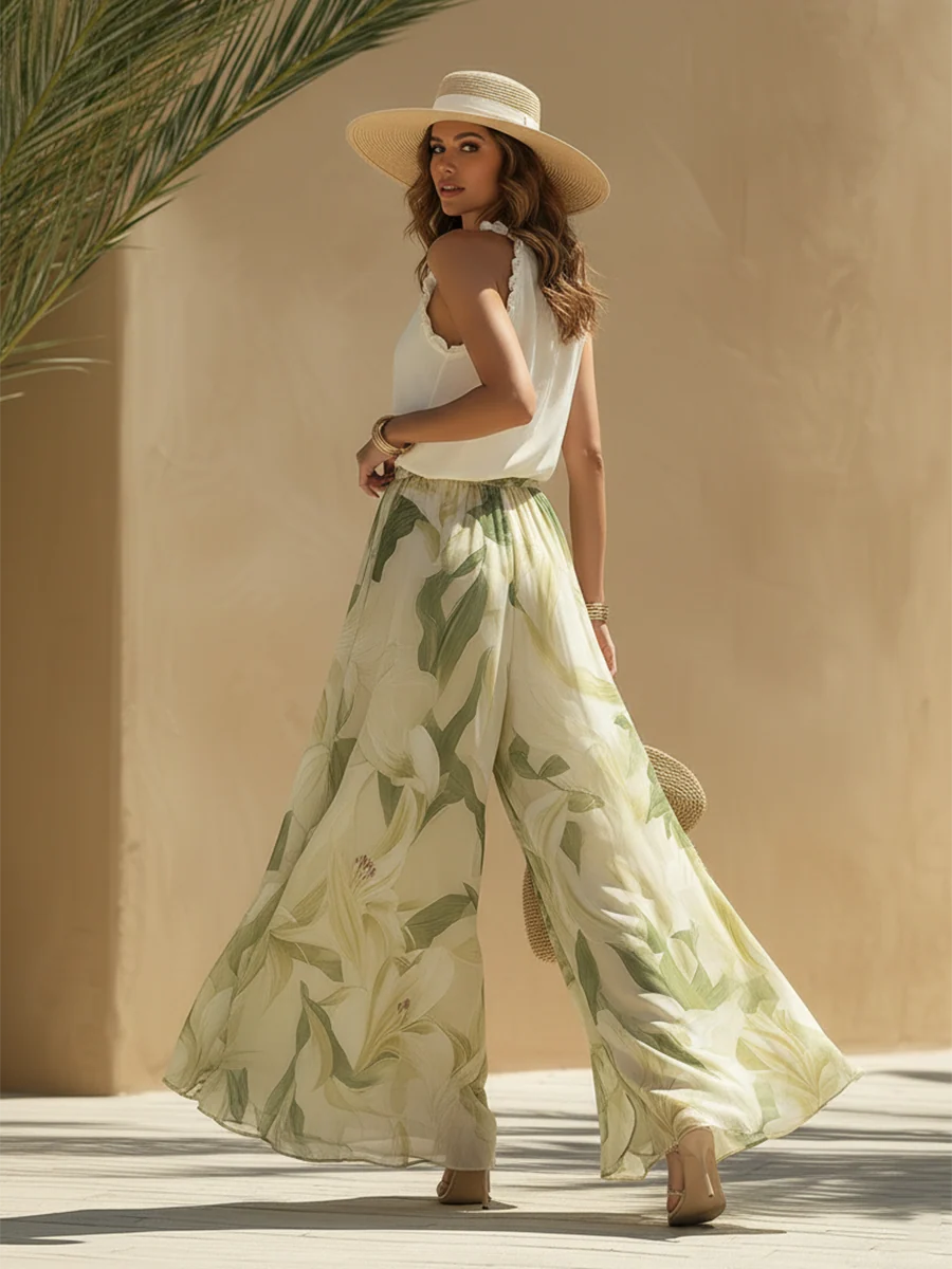 Lysandra | Conjunto Fluido Elegante con Estampado Floral para Mujer - Imagen 4