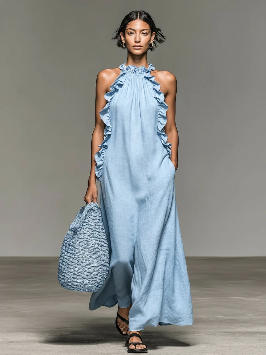 Lua | Vestido Maxi con Bolsillos para Mujer - Imagen 7