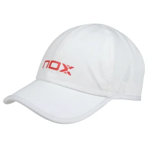 Gorra Nox Blanca Logo Rojo