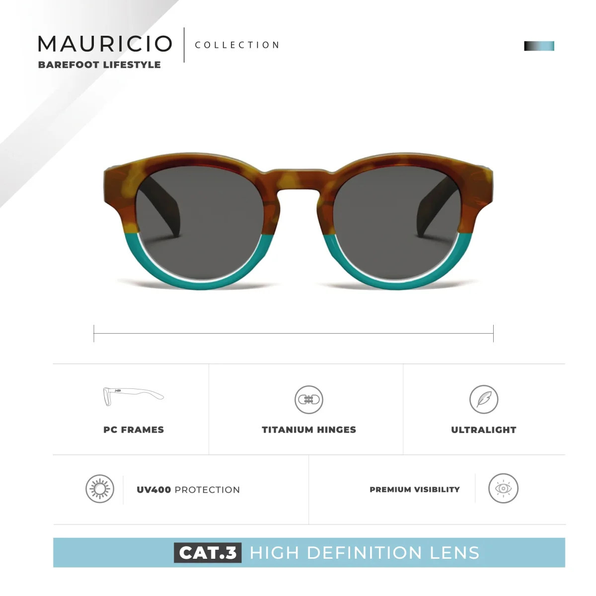 Mauricio Tortoise / Blue / Black - Imagen 7