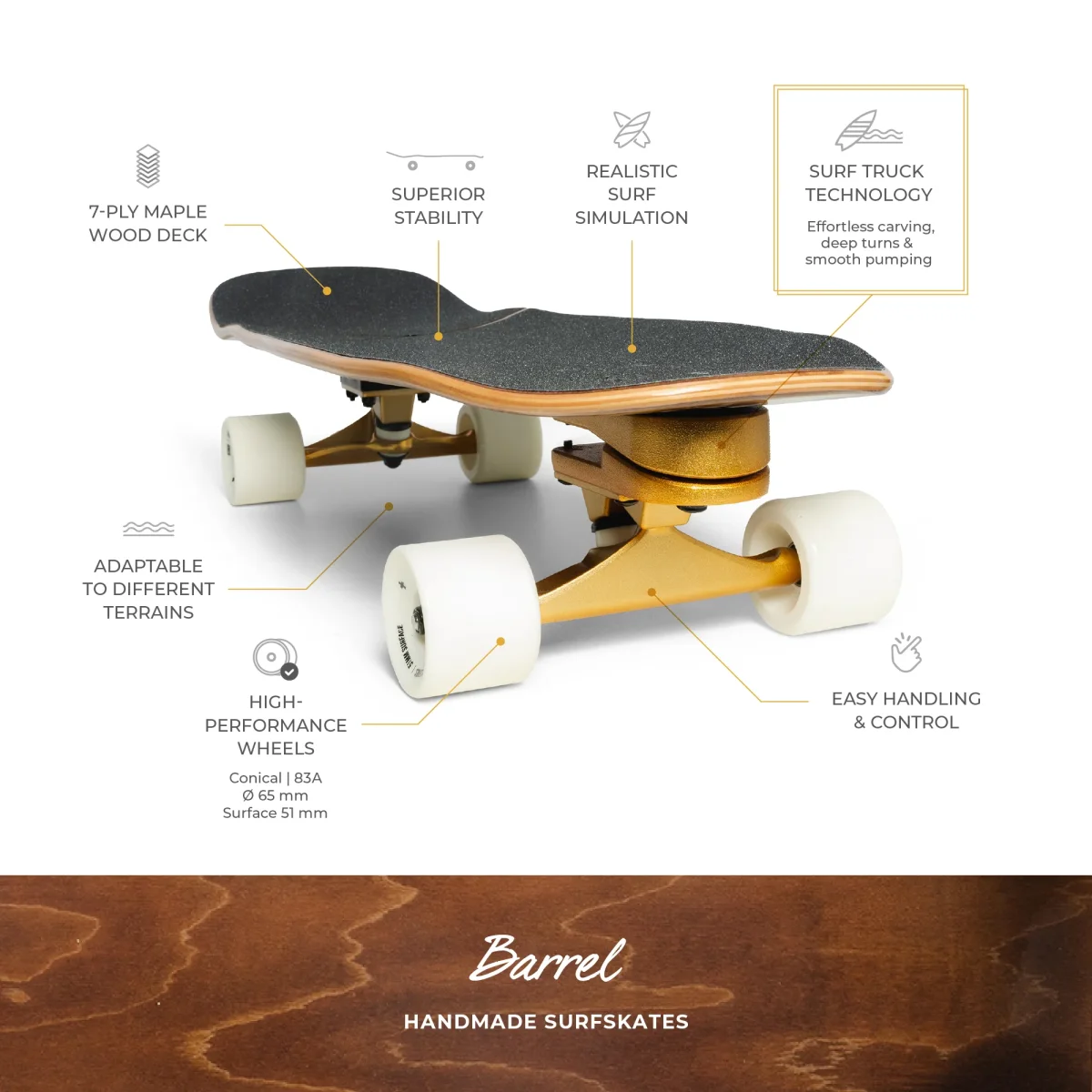 Barrel White / Brown - Imagen 8