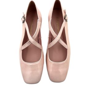 Zapato Hebilla Tacón con Doble Tira Charol