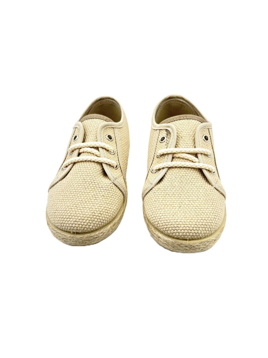 Blucher lino con cordones en suela de yute y goma antideslizante - Imagen 3