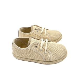 Blucher lino con cordones en suela de yute y goma antideslizante