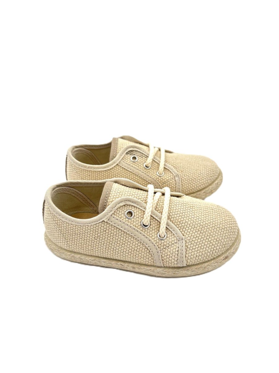 Blucher lino con cordones en suela de yute y goma antideslizante - Imagen 2