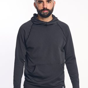 JOTUN · Sudadera seamless con capucha para outdoor e invierno | Negro