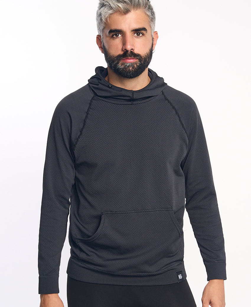 JOTUN · Sudadera seamless con capucha para outdoor e invierno | Negro - Imagen 2