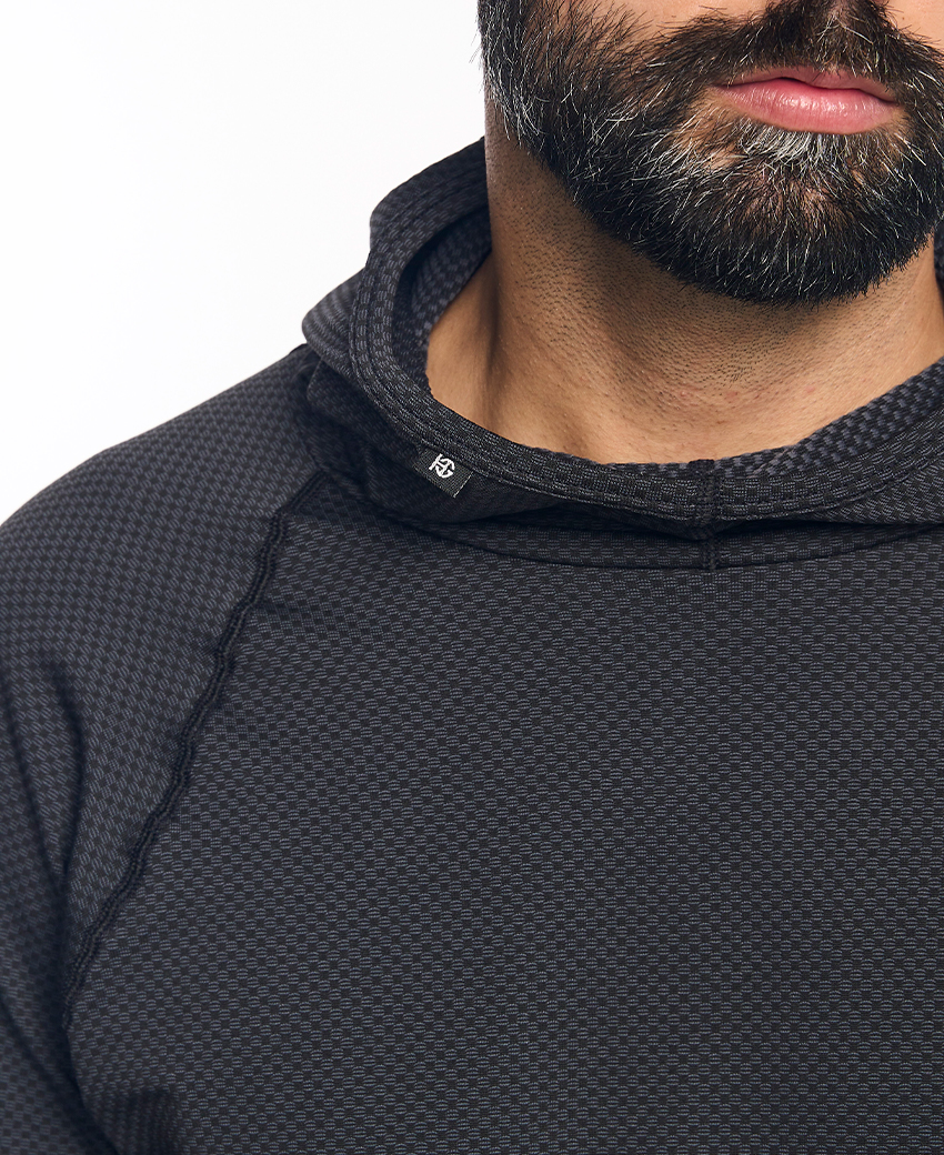JOTUN · Sudadera seamless con capucha para outdoor e invierno | Negro - Imagen 4
