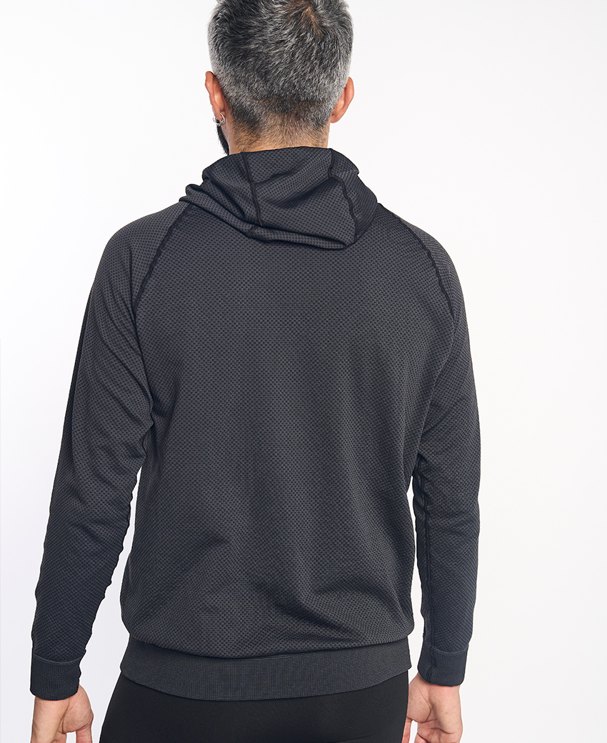 JOTUN · Sudadera seamless con capucha para outdoor e invierno | Negro - Imagen 5