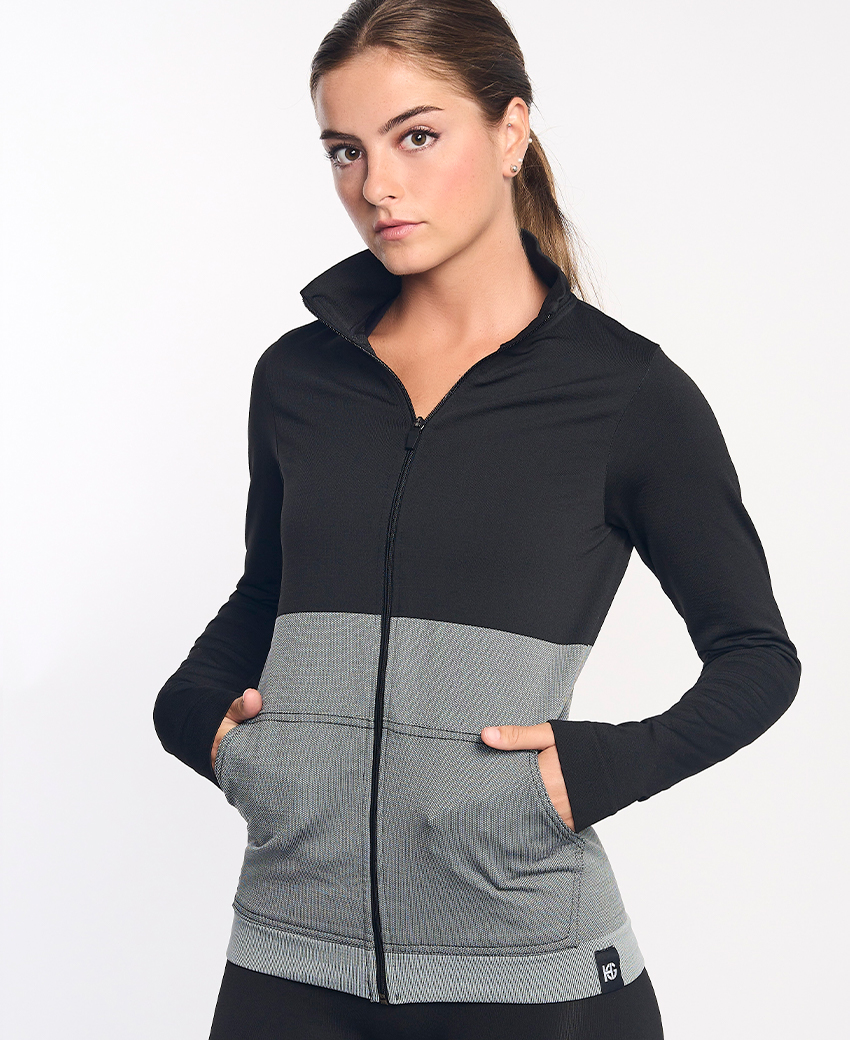 KOMI · Chaqueta técnica termorreguladora para invierno y outdoor | Negro/gris - Imagen 2