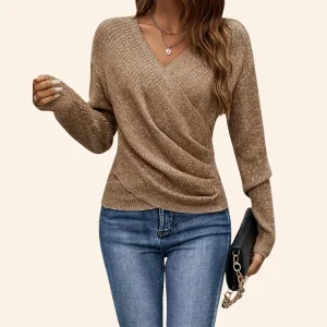 Clarissa™ | Top elegante envolvente con escote en V para Mujer