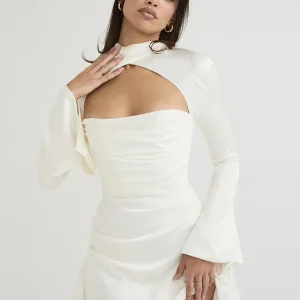 Remi ™ vestido corto drapeado