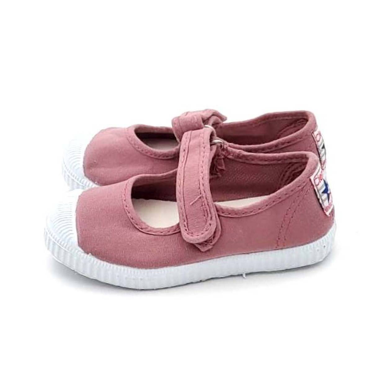 Mercedita En Lona Algodón Para Niñas Con Cierre De Velcro Y Suela De Goma Antideslizante - Imagen 6