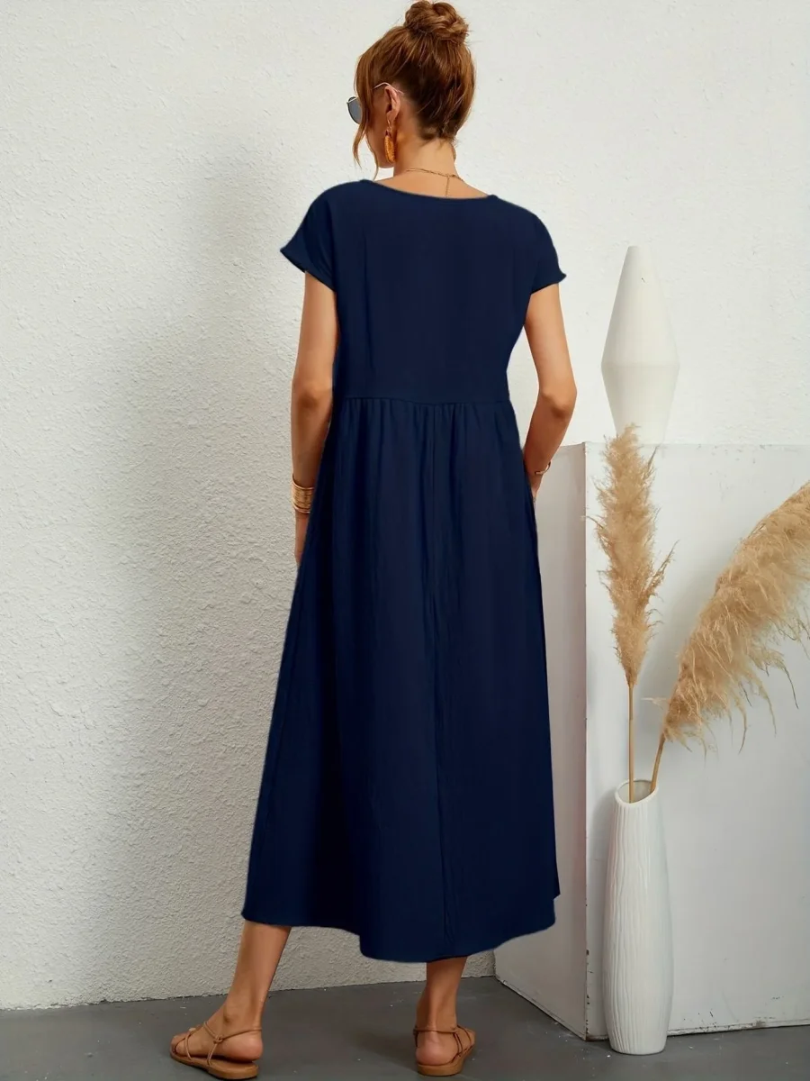 Greta | Elegante vestido de cuello redondo para Mujer - Imagen 3