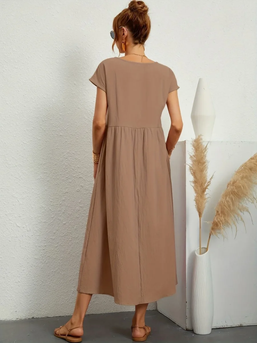 Greta | Elegante vestido de cuello redondo para Mujer - Imagen 6