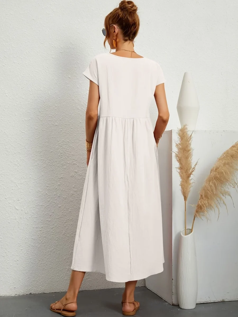 Greta | Elegante vestido de cuello redondo para Mujer - Imagen 4