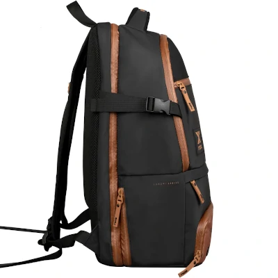Mochila Nox Luxury Open Series Negro/Marron - Imagen 6