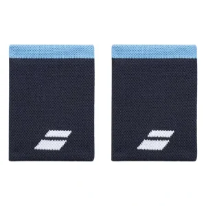 Muñequeras Babolat Logo Jumbo Azul Oscuro/Azul Claro/Blanco