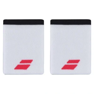 Muñequeras Babolat Logo Jumbo Blanca/Negra/Roja