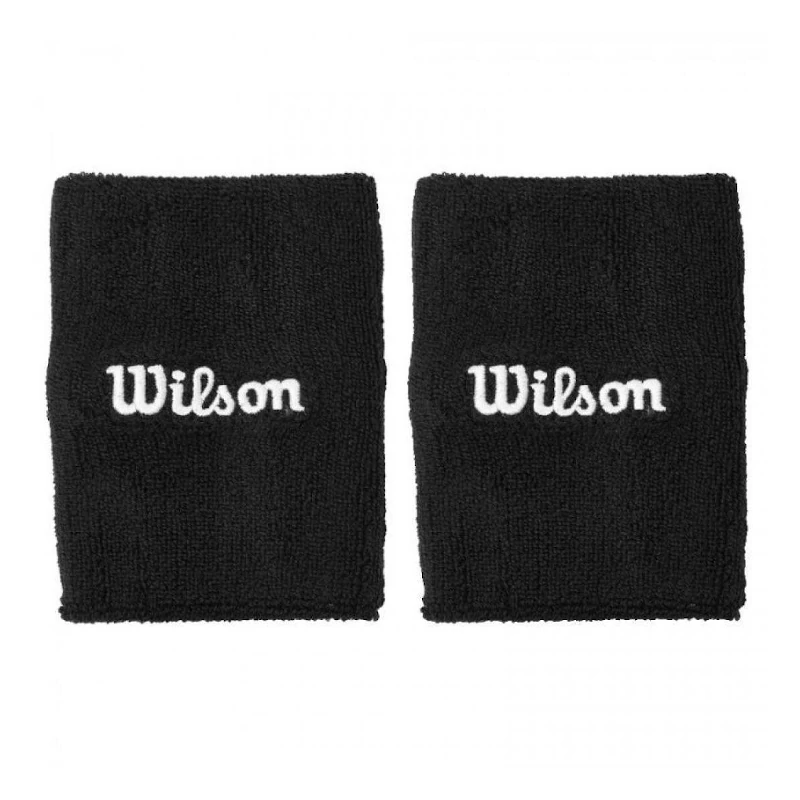 Muñequeras Wilson Wide Terry Negras - Imagen 2