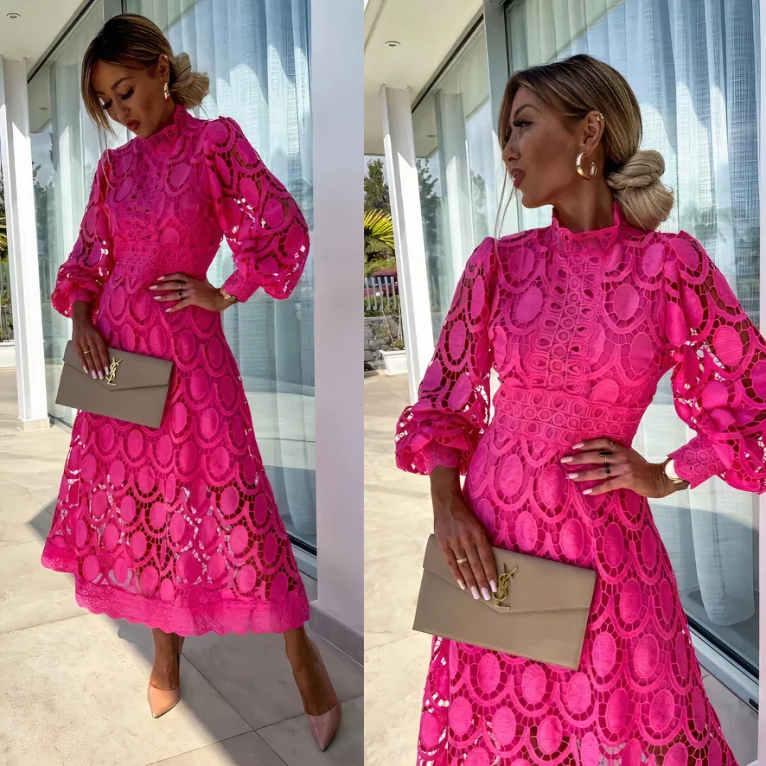 MELINA|Vestido moderno de encaje - Imagen 6