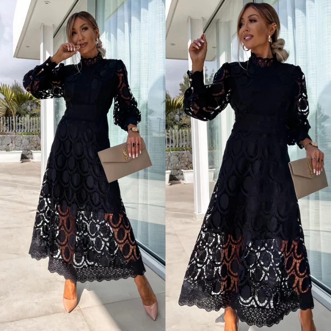 MELINA|Vestido moderno de encaje - Imagen 7