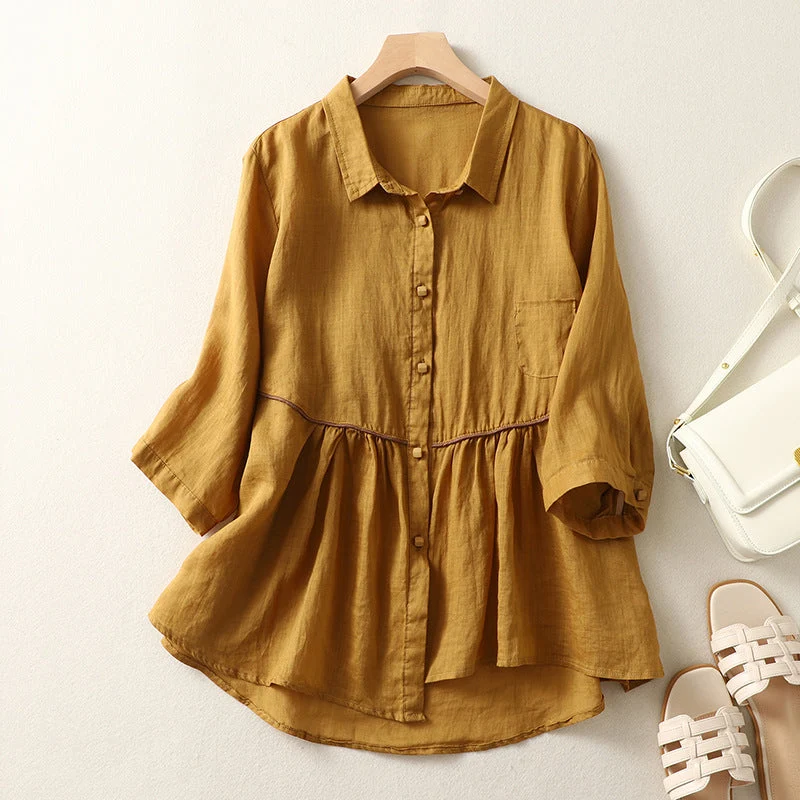 Laurienne™ | Blusa acampanada con botones - Imagen 6