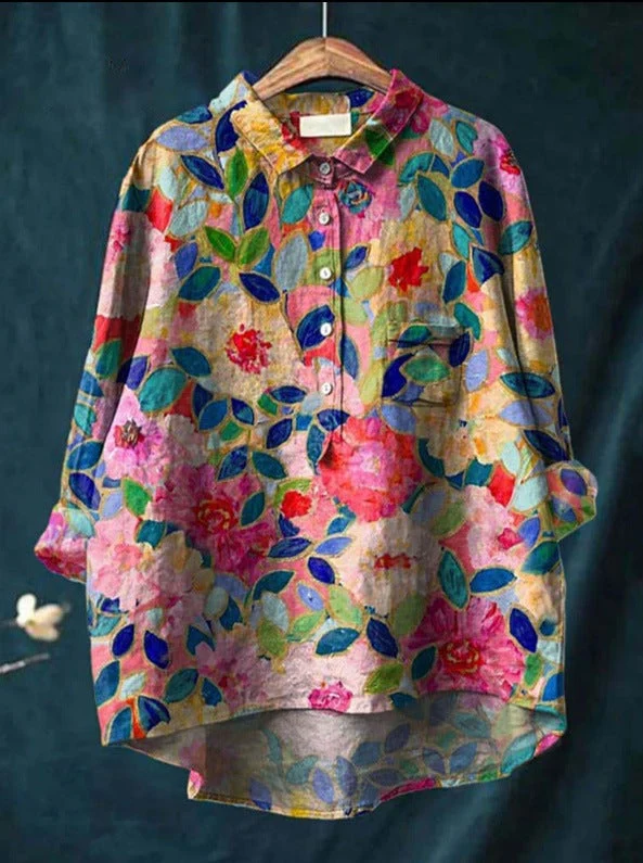 Laura | Blusa clásica con estampado flora para Mujer - Imagen 4