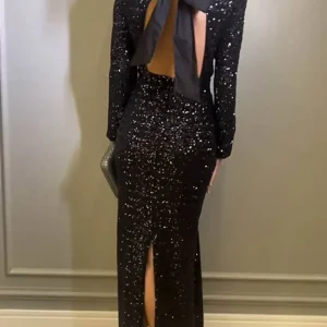 Vestido Amaranta™ Elegante, largo de Lentejuelas