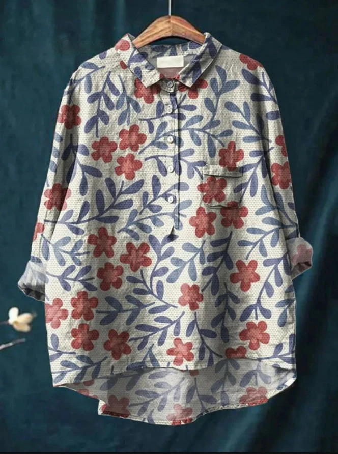 Laura | Blusa clásica con estampado flora para Mujer - Imagen 7