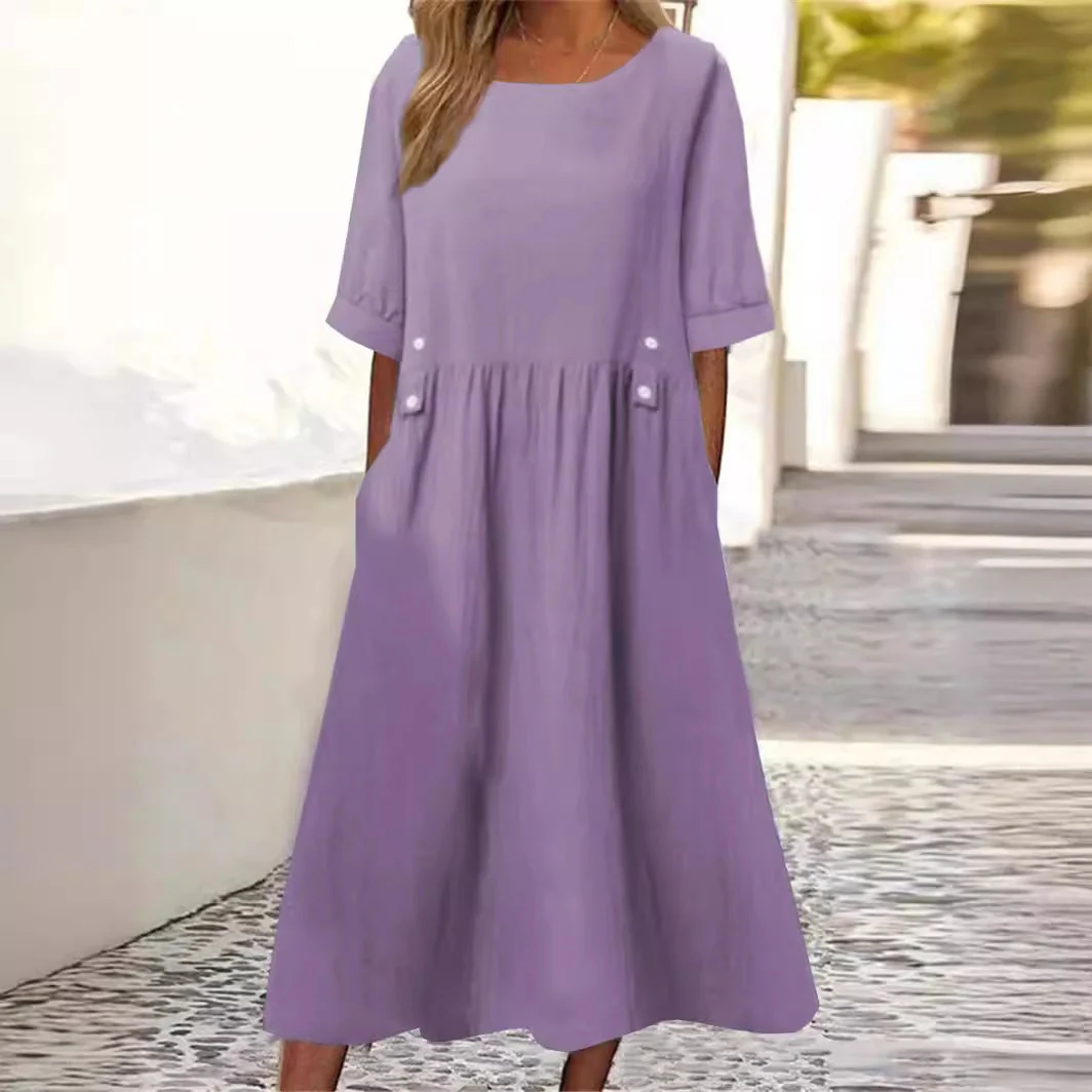 Aida - Vestido midi con botones - Imagen 4