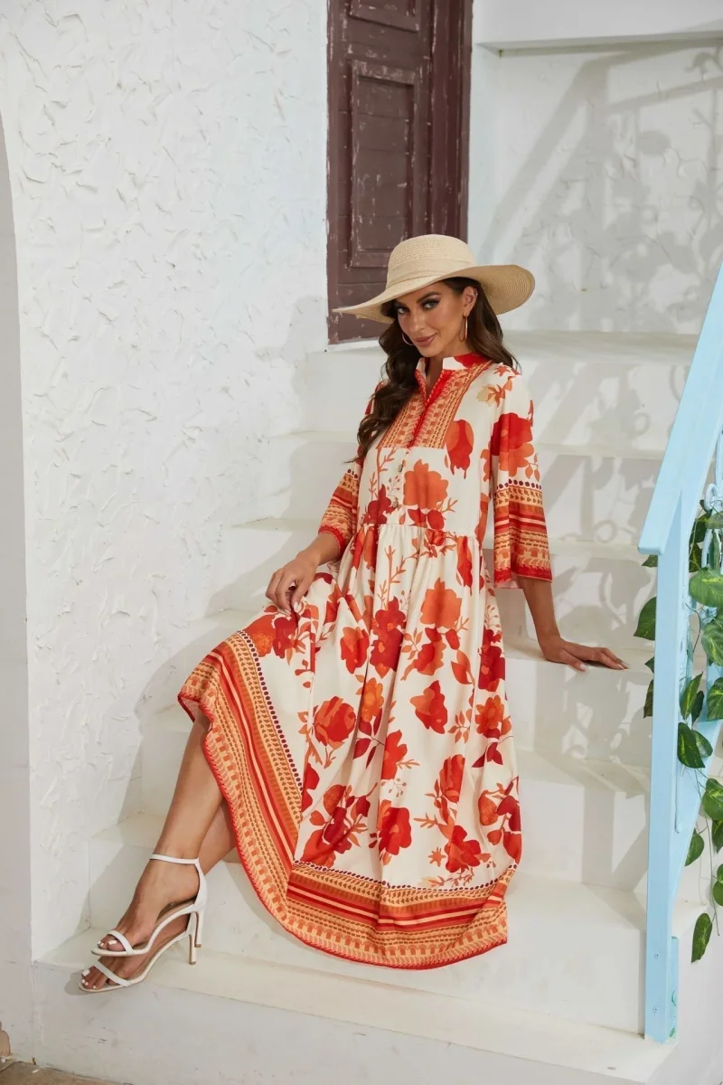 Vestido Maritza™ Colorido y Floral - Imagen 4