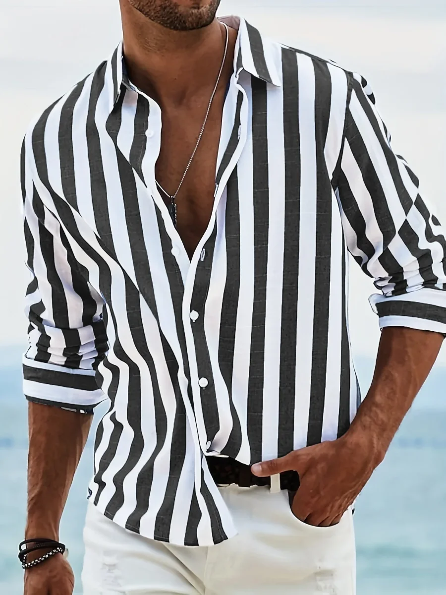 Zack | Camisa a rayas de alta calidad para Hombre - Imagen 4