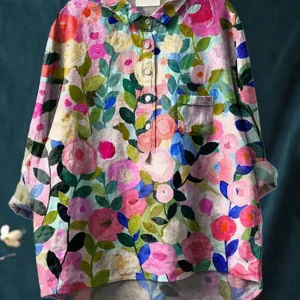 Laura | Blusa clásica con estampado flora para Mujer